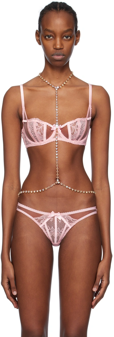 Shop Agent Provocateur Rose Gold Zaylee Body Chain In 040694 Irdscnt/r Gld