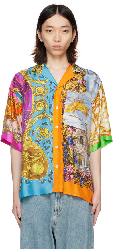 Shop Moschino Multicolor Scarf Shirt In A1888