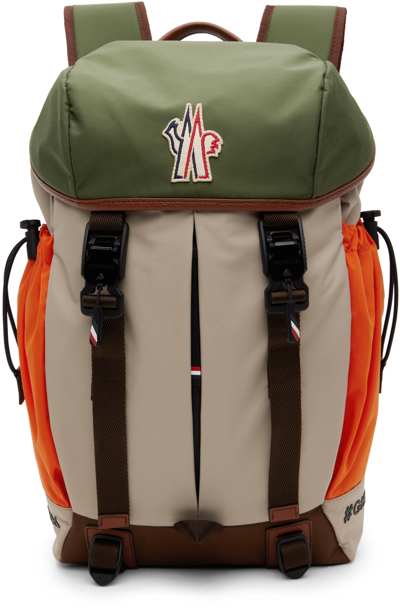 Shop Moncler Gray & Khaki Patch Backpack In Not Found P13