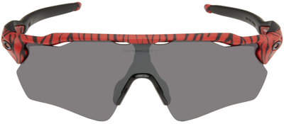 Shop Oakley Red Radar Ev Path Sunglasses In Red Tiger