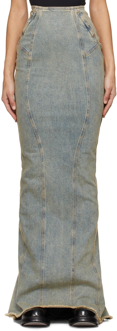 Shop Entire Studios Blue Caudal Fin Maxi Skirt In Es2447sw