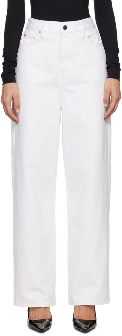 Shop Wardrobe.nyc White Low-rise Jeans