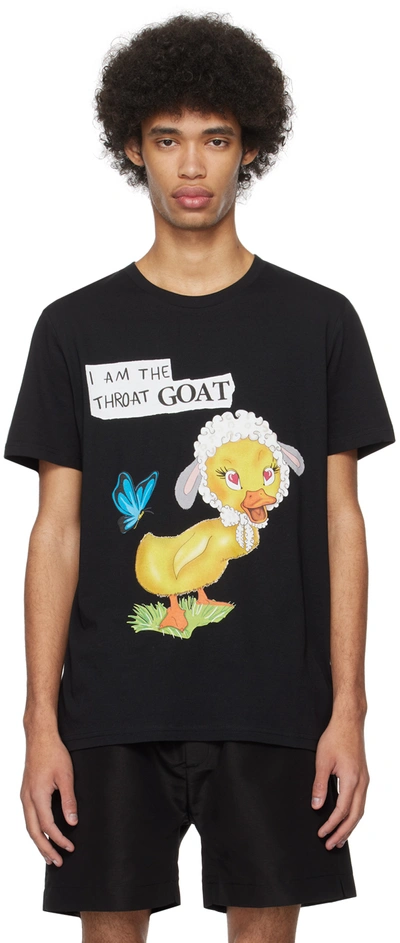 Shop Egonlab Black Goat T-shirt In Black Jersey