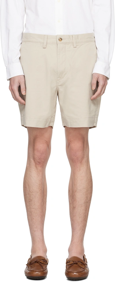 Shop Polo Ralph Lauren Beige Four-pocket Shorts In Classic Stone