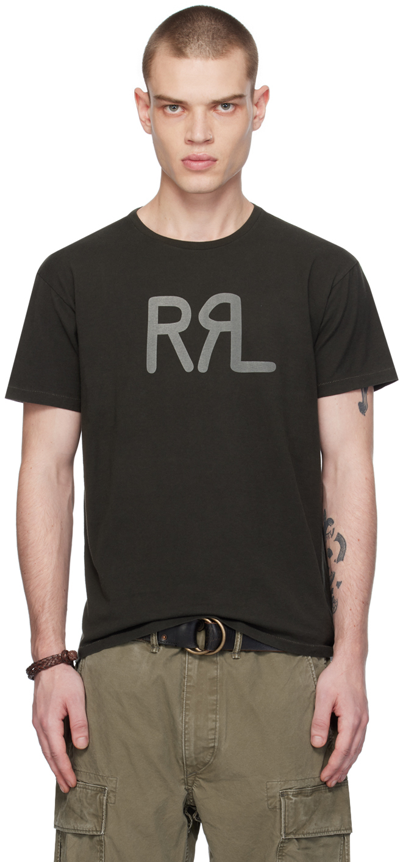 Shop Rrl Black Ranch T-shirt In Faded Black Canvas