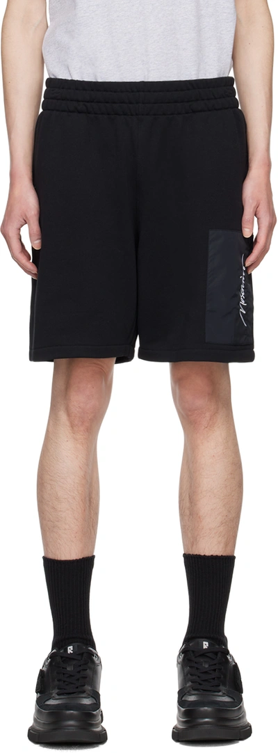 Shop Moschino Black Patch Pocket Shorts In A2555