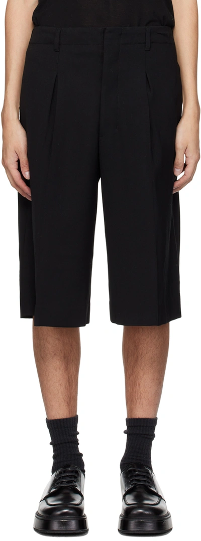 Shop Ami Alexandre Mattiussi Black Long Shorts In Black/001
