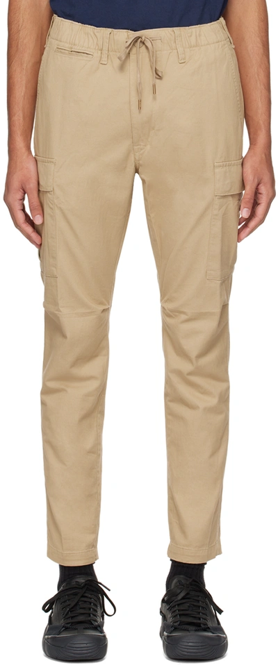 Shop Polo Ralph Lauren Khaki Slim-fit Cargo Pants In Classic Khaki