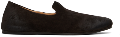 Shop Marsèll Brown Steccoblocco Slip On Loafers In Dark Brown
