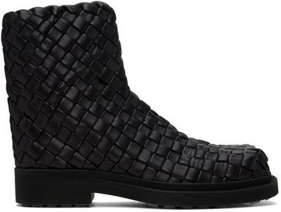 Shop Bottega Veneta Black Ben Boots In 1000-black