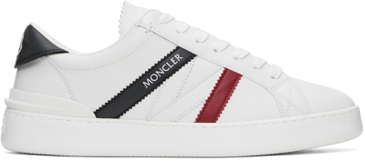 Shop Moncler White Monaco M Sneakers In . P07