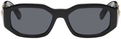 Shop Versace Black Medusa Biggie Sunglasses In Gb1/87 Blac