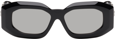 Shop Versace Black Maxi Medusa Biggie Sunglasses In 54226g Black