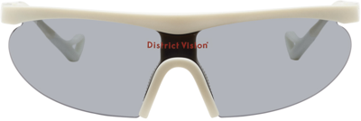 Shop District Vision Beige Koharu Eclipse Sunglasses In Limestone