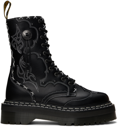 Shop Dr. Martens' Black Jadon Hi Gothic Americana Platform Boots