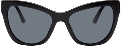 Shop Versace Black Cat-eye Acetate Sunglasses In Gb1/87 Black