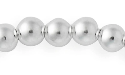 Nashelle Beaded Stretch Bracelet In Sterling Silver