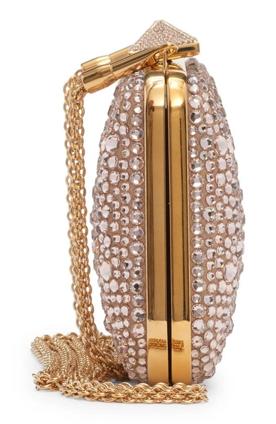 Shop Valentino Carry Secrets Crystal Embellished Minaudière In Zzf Gold Quartz/ Gold Quartz