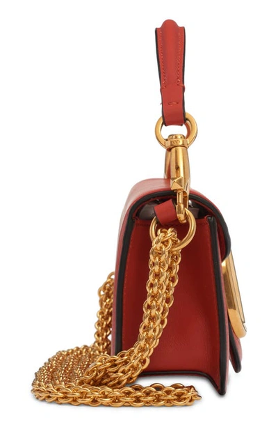 Shop Valentino Small Locò Leather Shoulder Bag In Kt7 Amber