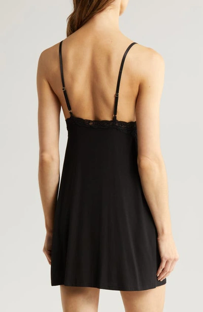 Shop Natori Feathers Essentials Chemise In Black