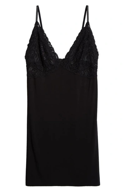 Natori Feathers Essentials Lace Chemise In Black
