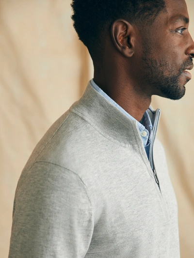 Faherty Movement&trade; Quarter Zip Sweater In Mineral Grey Heather