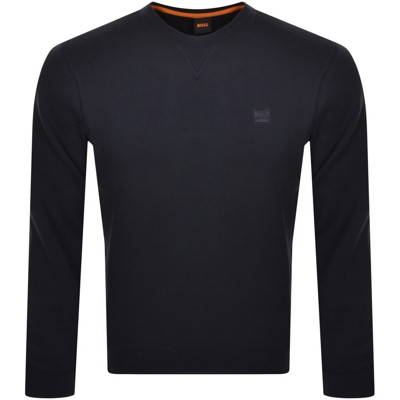Boss Casual Boss Westart 1 Sweatshirt Navy In Navy