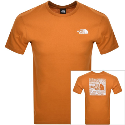 Shop The North Face Logo T Shirt Orange