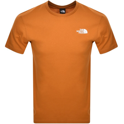 Shop The North Face Logo T Shirt Orange