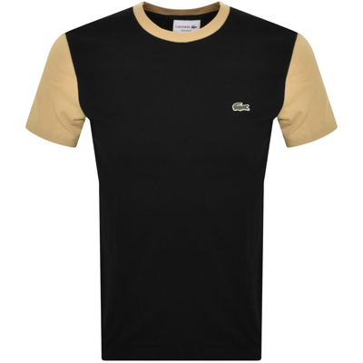 Shop Lacoste Colour Block T Shirt Black