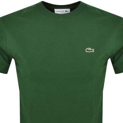 Shop Lacoste Crew Neck T Shirt Green