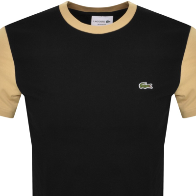 Shop Lacoste Colour Block T Shirt Black