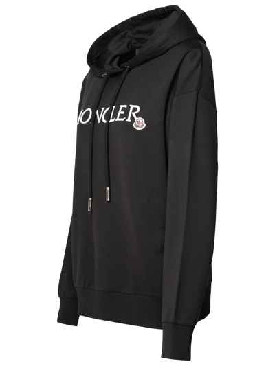 Shop Moncler Black Cotton Sweatshirt