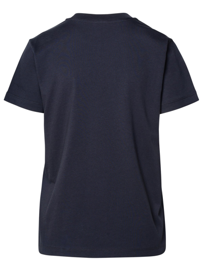 Shop Moncler Blue Cotton T-shirt In Navy