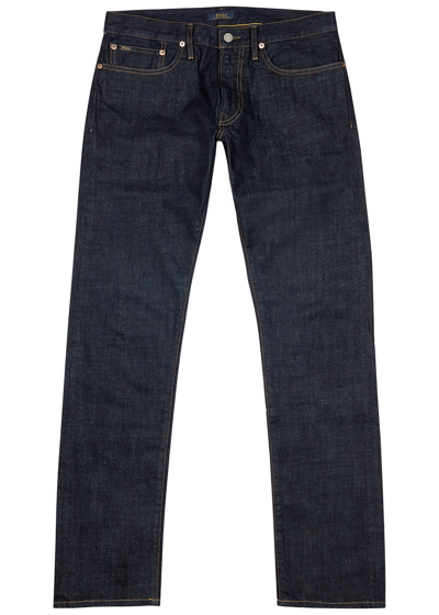 Shop Polo Ralph Lauren Sullivan Dark Blue Slim-leg Jeans In Denim