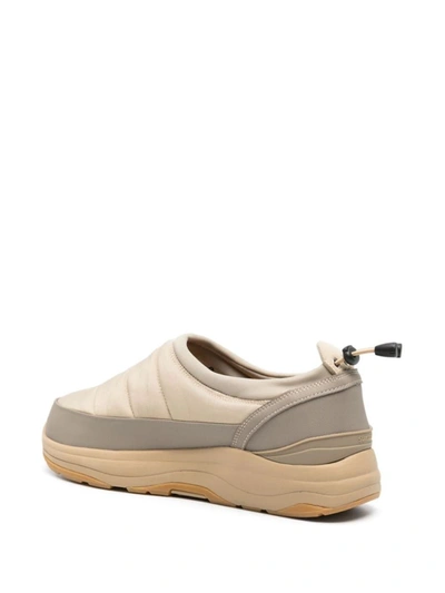 Shop Suicoke Nylon Slip-on Sneakers In Beige