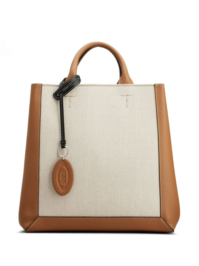 Shop Tod's Double Up Medium Shopping Bag In Brown