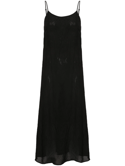 Shop Uma Wang Midi Dress In Black