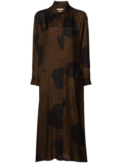 Shop Uma Wang Amare Dress With Print In Brown