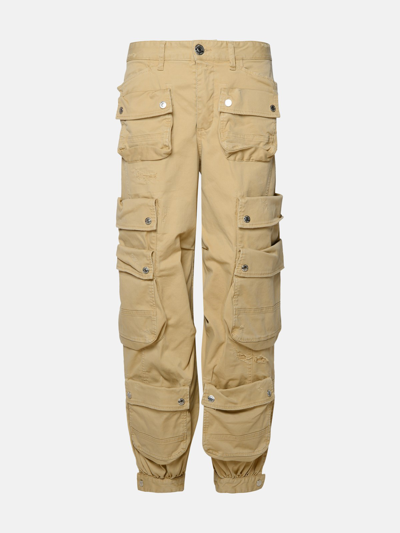 Shop Dsquared2 Beige Cotton Cargo Pants