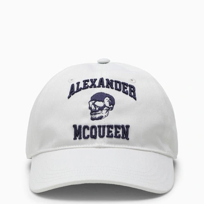 Shop Alexander Mcqueen Baseball Cap With Logo In White