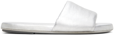 Shop Marsèll Silver Spanciata Sandals In 61l Silver Foil