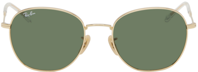 Shop Ray Ban Gold Rb3809 Sunglasses In 001/31 Arista