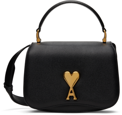 Shop Ami Alexandre Mattiussi Black Mini Paris Paris Bag In Black/001