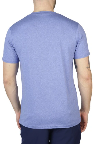 Shop Tailorbyrd Mélange Performance T-shirt In Blue Byrd