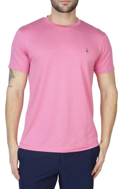 Shop Tailorbyrd Mélange Performance T-shirt In Rose Pink