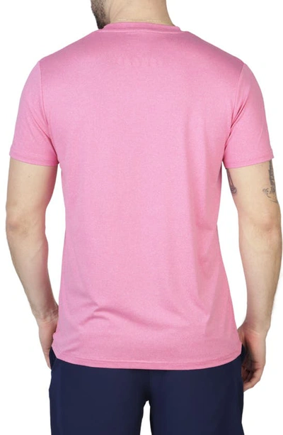 Shop Tailorbyrd Mélange Performance T-shirt In Rose Pink