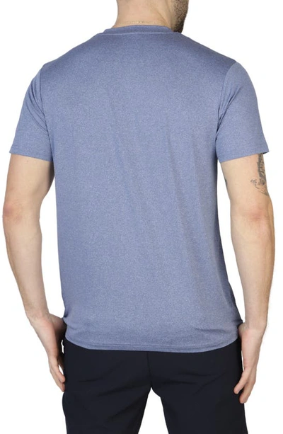 Shop Tailorbyrd Mélange Performance T-shirt In Navy