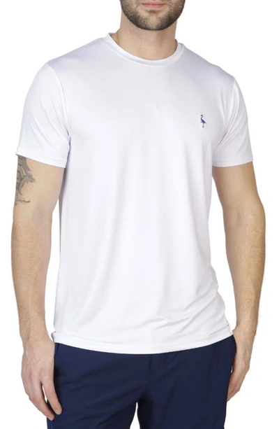 Shop Tailorbyrd Mélange Performance T-shirt In White Dove