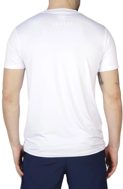Shop Tailorbyrd Mélange Performance T-shirt In White Dove